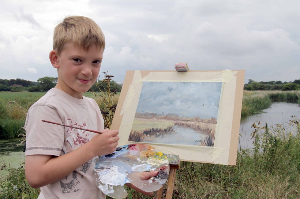 15-year-old artist Kieron Williamson, Mini Monet - paintings