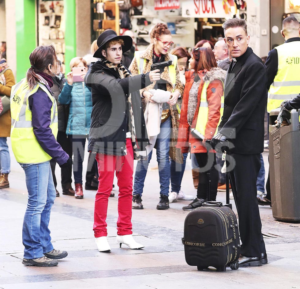 Kiko Hernández rodando la película El ídolo