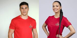 fotos oficiales de kiko y marieta con la camiseta roja de supervivientes