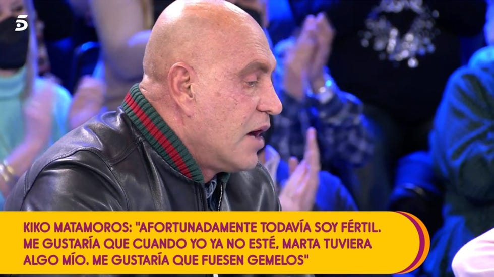 kiko matamoros confiesa en sálvame que quiere congelar su semen para tener hijos con marta lópez
