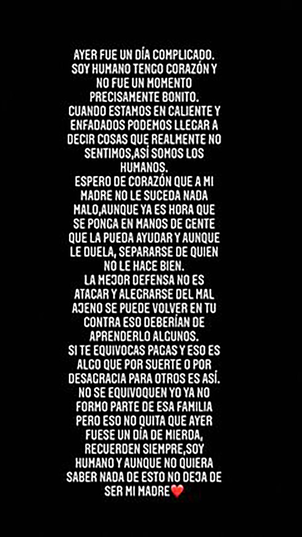 kiko rivera mensaje madre