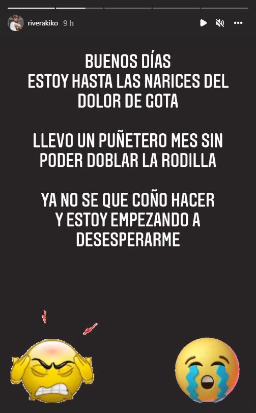 kiko rivera ataque gota