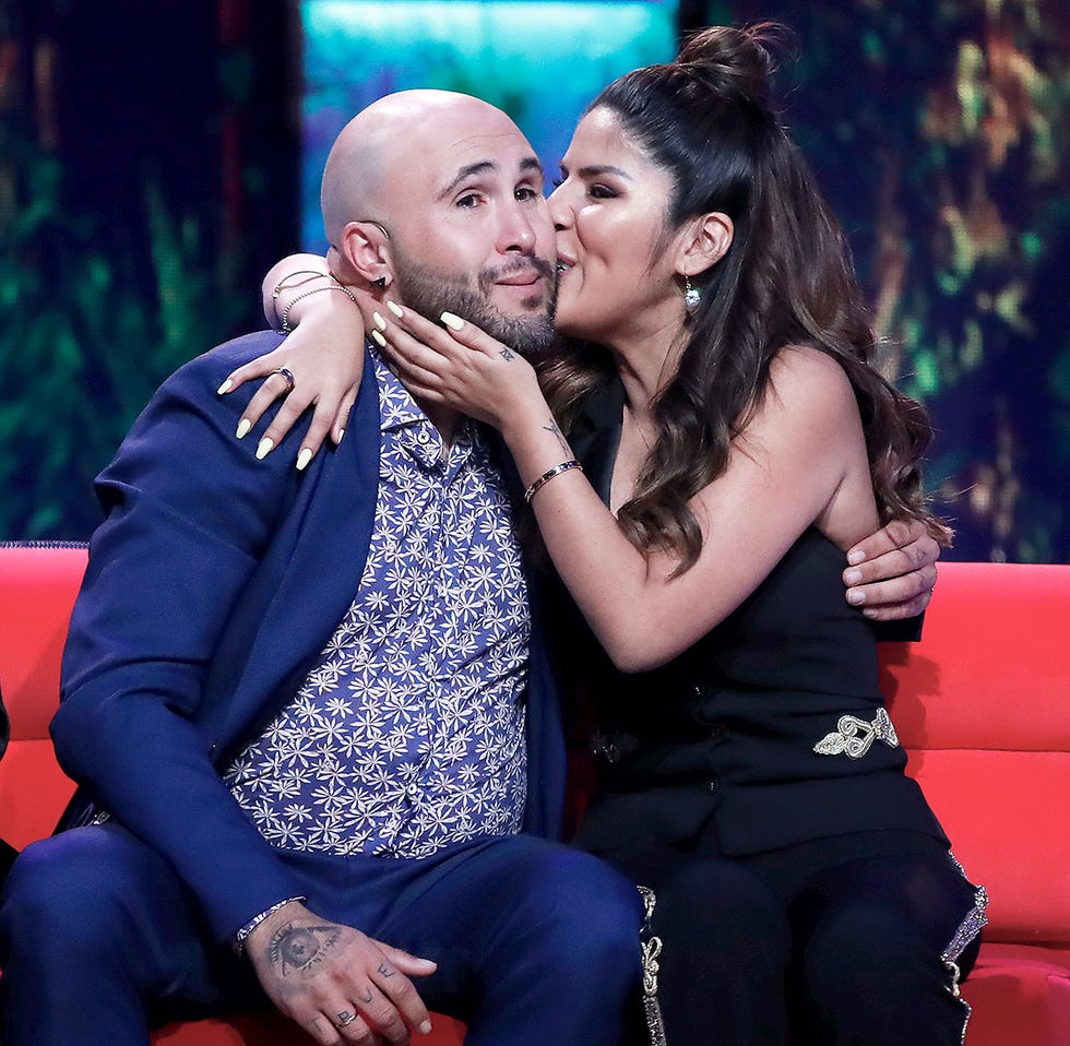 Kiko Rivera y Chabelita en el plató de 'Supervivientes'