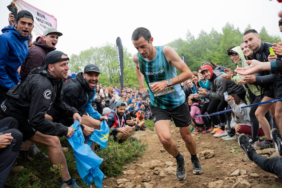 zegama, spain may 26 runner kilian jornet competes on the slopes of sancti spiritu during the 23rd zegama aizkorri mendi maratoia golden trail world series mountain race on may 26, 2024 in zegama, spain photo by gari garaialdegetty images