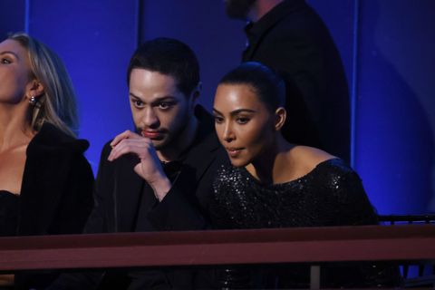 washington, dc   april 24 pete davidson and kim kardashian attend the 23rd annual mark twain prize for american humor at the kennedy center on april 24, 2022 in washington, dc photo by paul morigigetty images