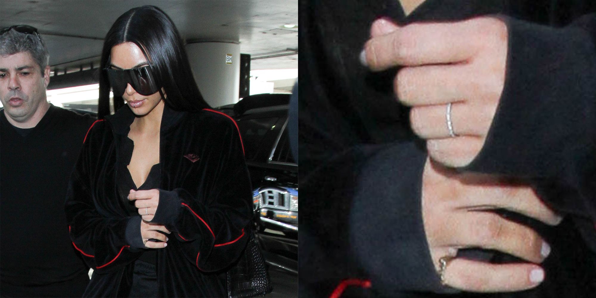 Kim Kardashian Wears Her New Super Minimal Wedding Ring