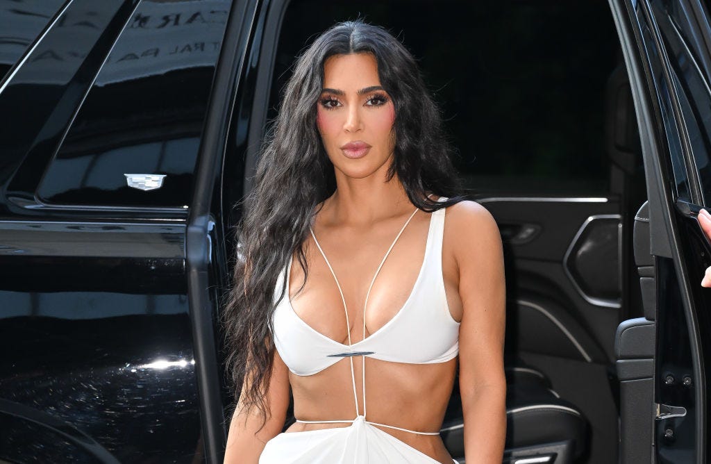 Kim Kardashian's Faux Fur Bikini Is So Small, It's Basically Fluffy Nipple Pasties