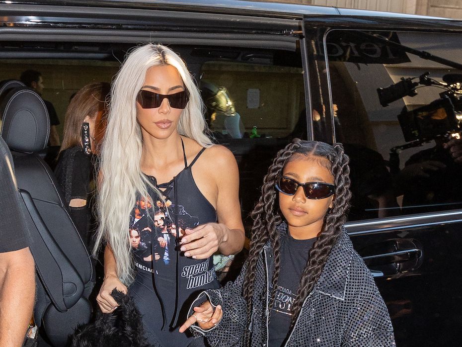 Kim Kardashian and North West twin in head-to-toe leather looks