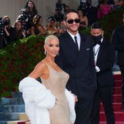 kim kardashian and pete davidson arrive at the 2022 met gala celebrating in america an anthology of fashion