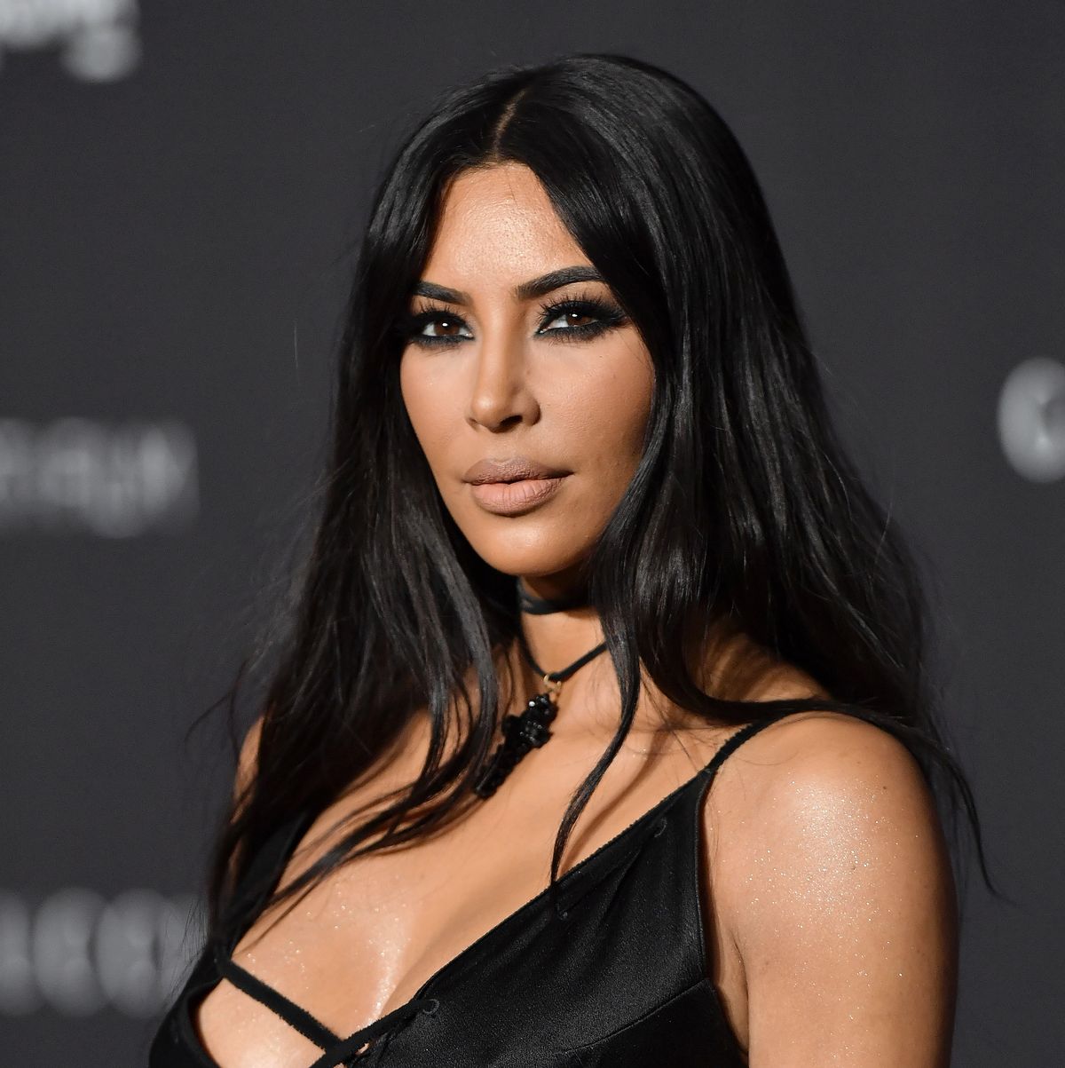 Kim Kardashian serves goth girl goals in bold black leather gown