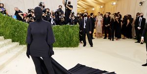 kim kardashian at the 2021 met gala celebrating in america a lexicon of fashion