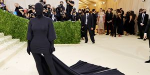 kim kardashian at the 2021 met gala celebrating in america a lexicon of fashion