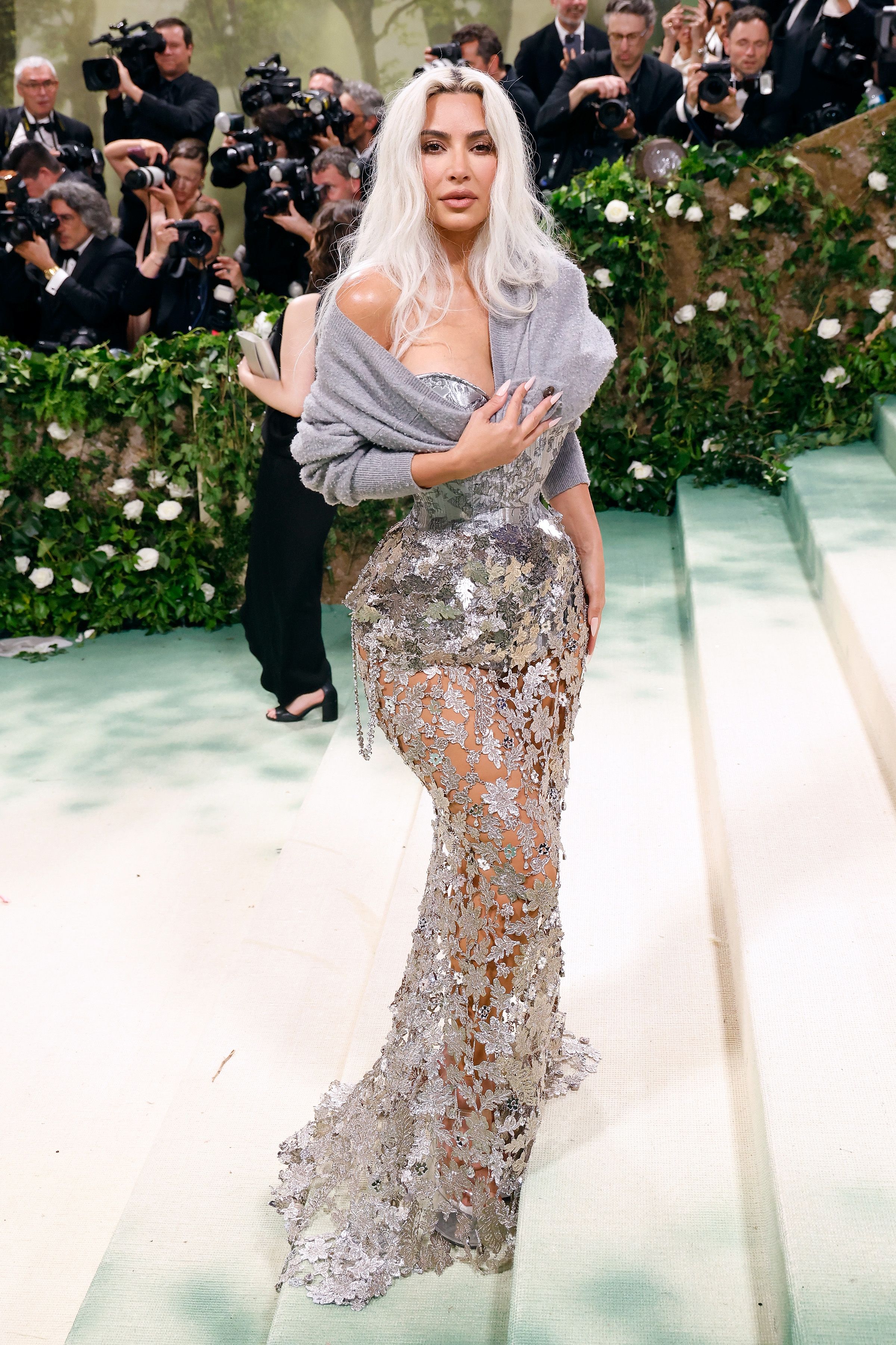 Kim Kardashian Explains Why She Wore a Cardigan to the Met Gala