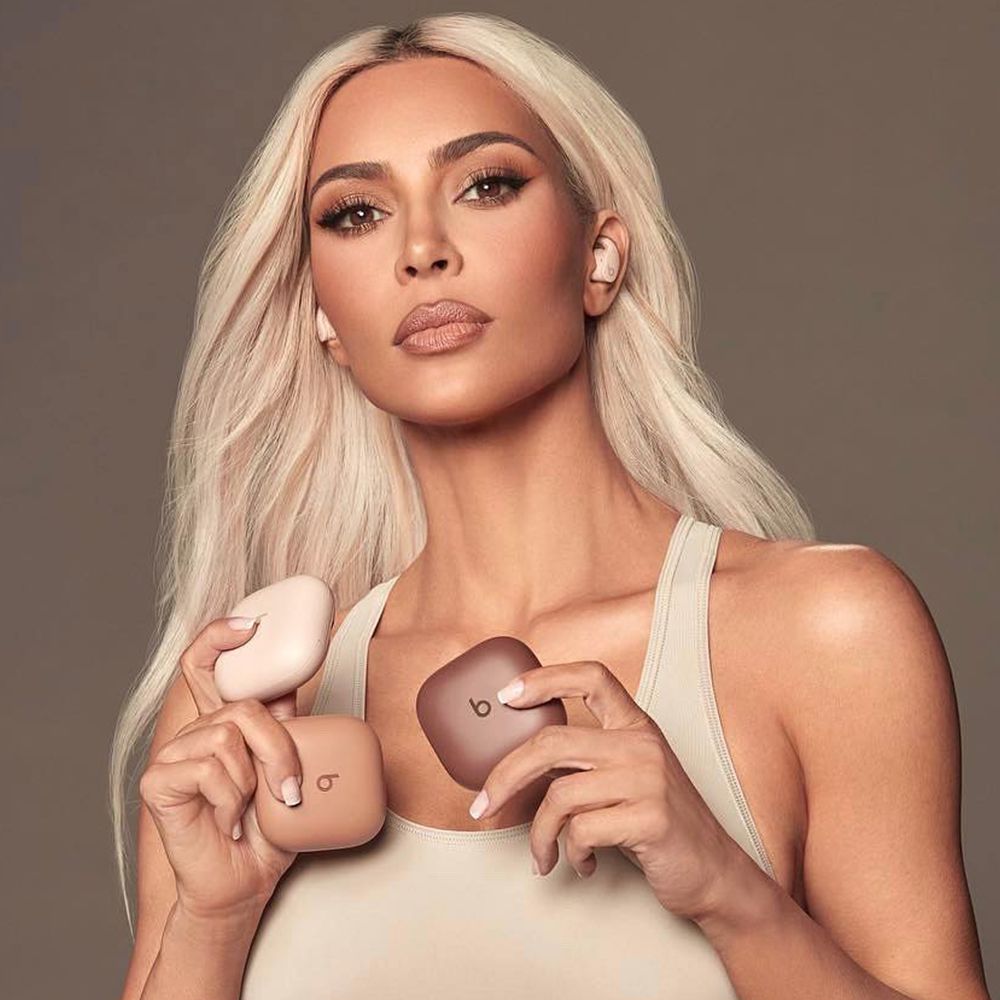 The New Beats x Kim Kardashian Collab Offers Neutral Earbuds to Go With  Everything in Your Closet