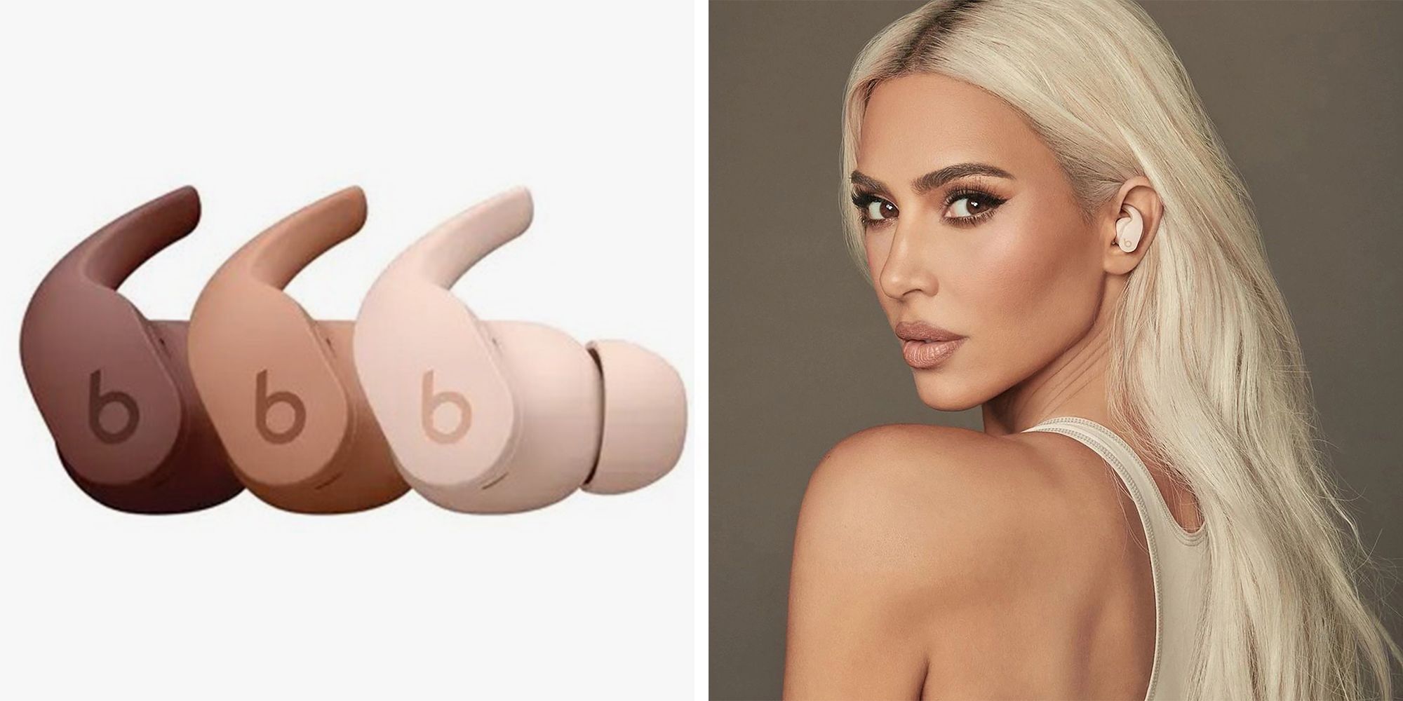 The New Beats x Kim Kardashian Collab Offers Neutral Earbuds to Go