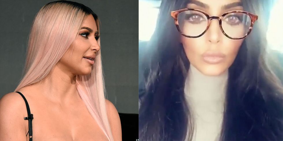 Kim Kardashian brunette