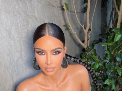 Kim Kardashian rocks no makeup look in new Skims shoot