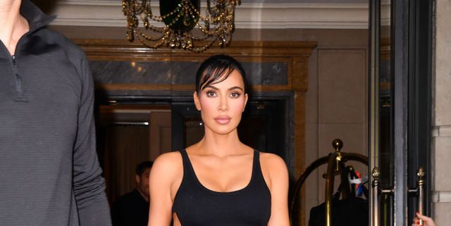 Kim Kardashian Wears a Cutout Bodycon Dress for a Night Out in NYC with  Sister Khloé