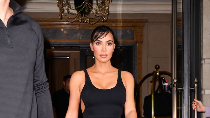 Kim Kardashian Wears a Cutout Bodycon Dress for a Night Out in NYC with  Sister Khloé