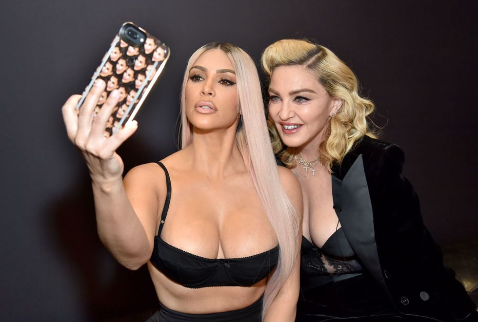 Kim Kardashian Madonna black bra YouTube
