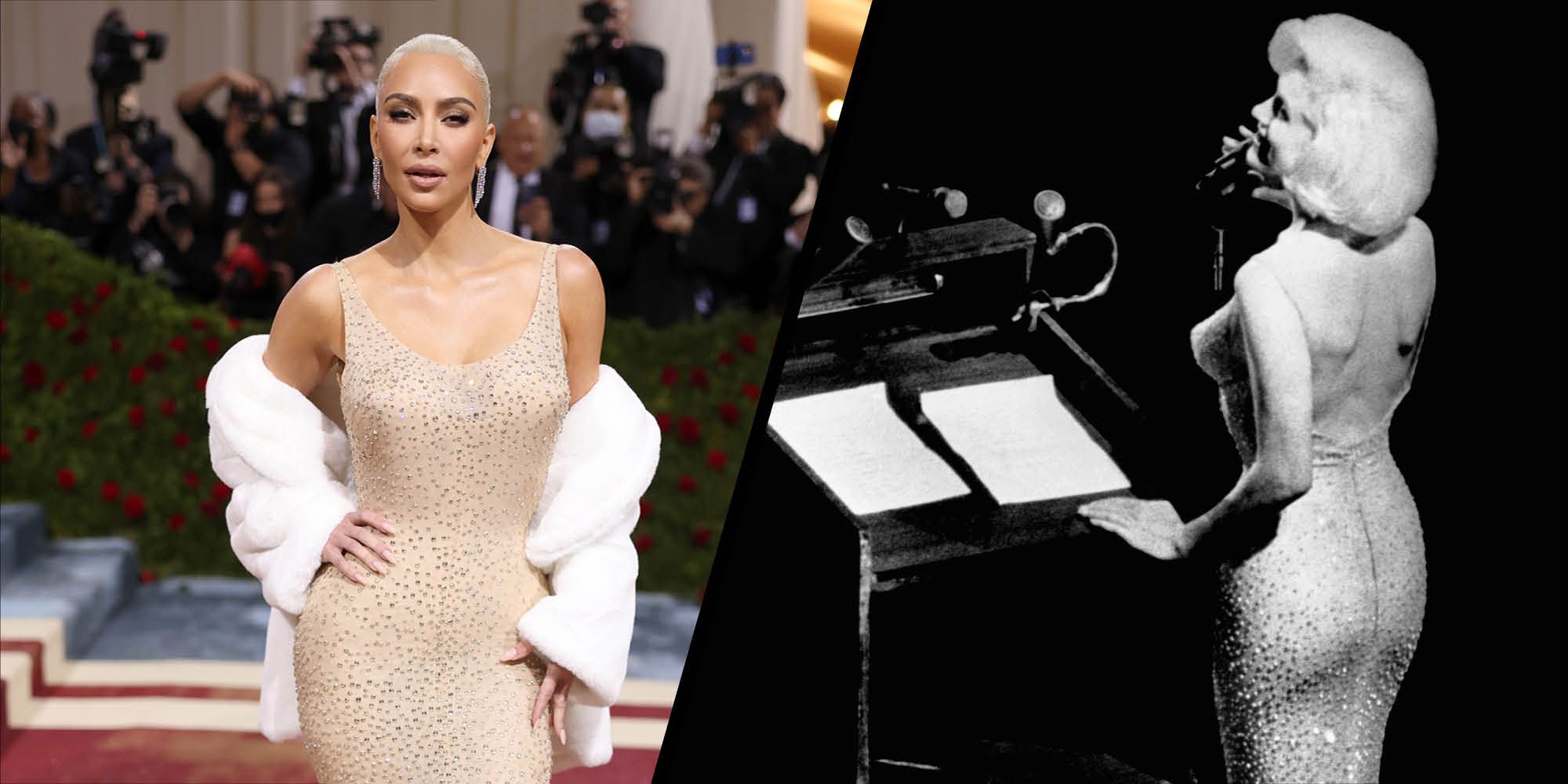 Kim Kardashian Wears Marilyn Monroe Dress at 2022 Met Gala