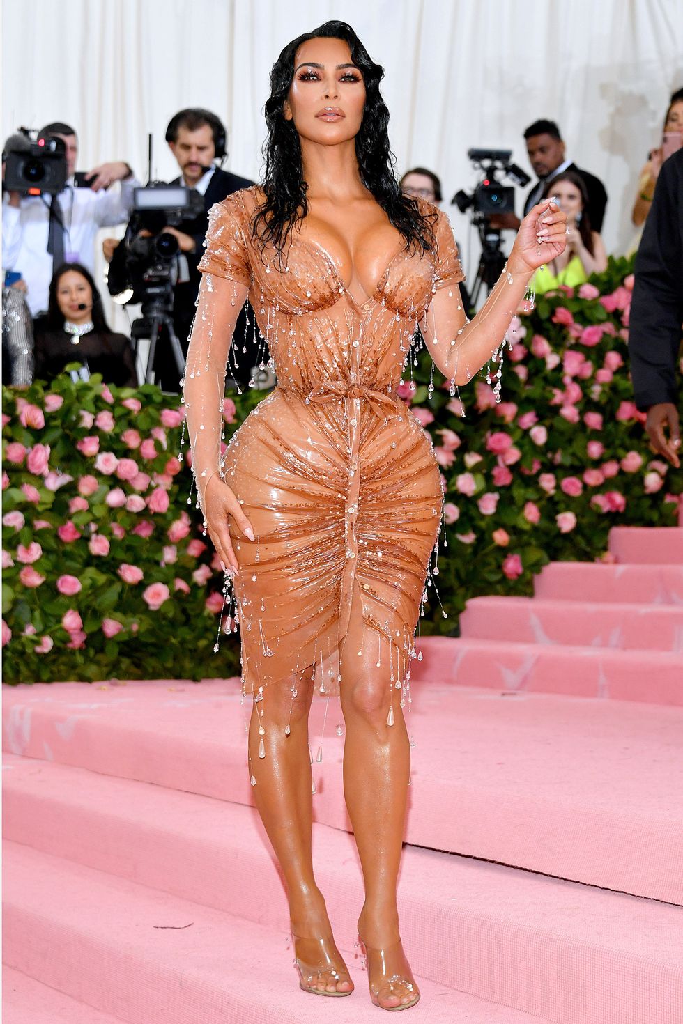 Kim Kardashian West Sheer Dress London Gala