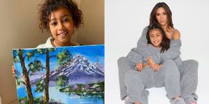 kim kardashian hits out at criticism of north west's painting skills