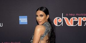 Kim Kardashian silver backless dress