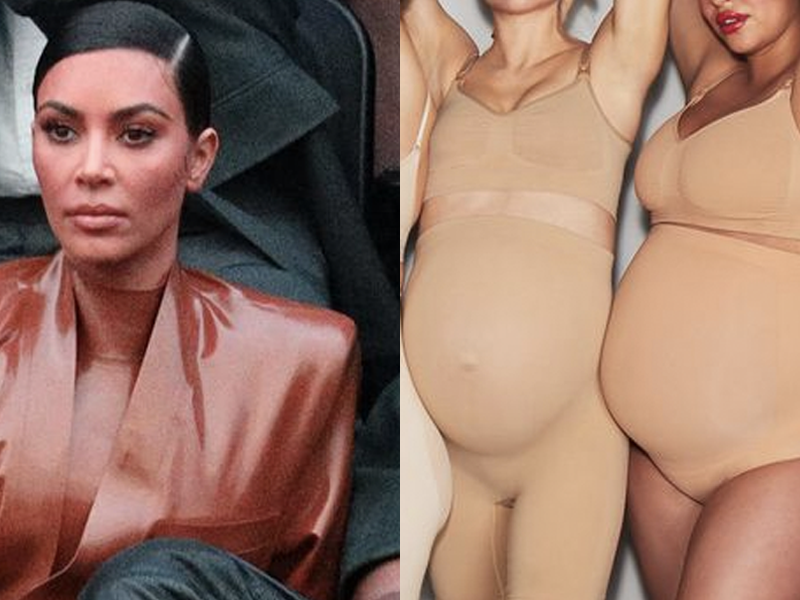 Kim Kardashian presents maternity shapewear and is criticized