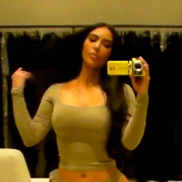Kim Kardashian shared old-school underwear videos on Instagram