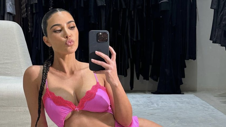 Kim Kardashian's underboob-baring bodysuit is fire