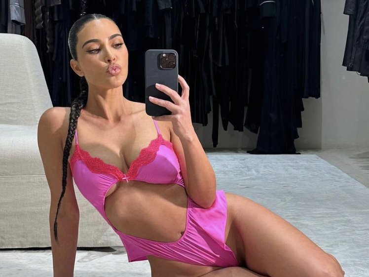 Kim Kardashian Shuts Down Instagram With Boob Lingerie Photos