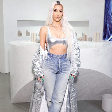 kim kardashian visits the skkn by kim holiday pop up store at westfield century city mall