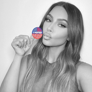kim kardashian vote sticker selfie