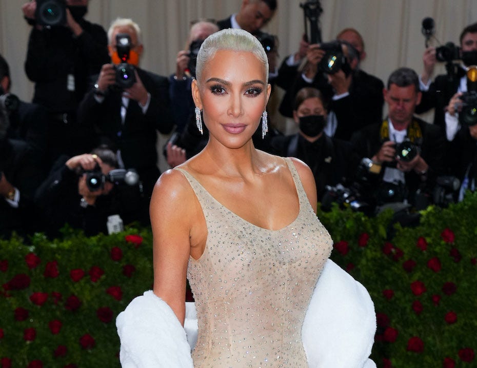 Kim Kardashian wore another one of Marilyn Monroe's dresses