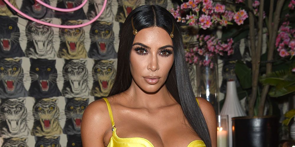 Kim Kardashian Yellow Versace Dress