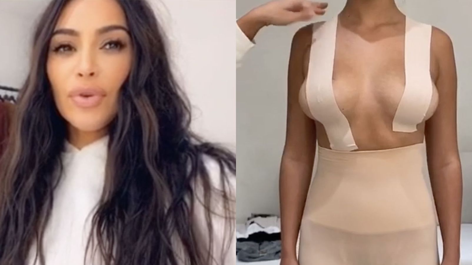 Kim Kardashian Launches SKIMS Body Tape, Discusses Nipple Burn