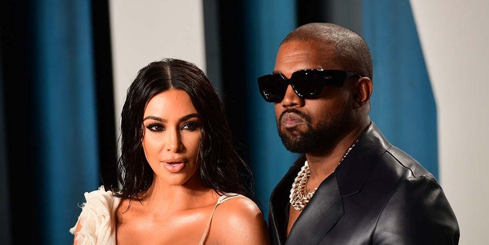 kim kardashian y kanye west posando