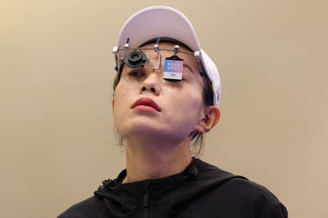 chateauroux, france july 28 kim yeji of team republic of korea prepares to shoot during the womens 10m air pistol final on day two of the olympic games paris 2024 at chateauroux shooting centre on july 28, 2024 in chateauroux, france photo by charles mcquillangetty images