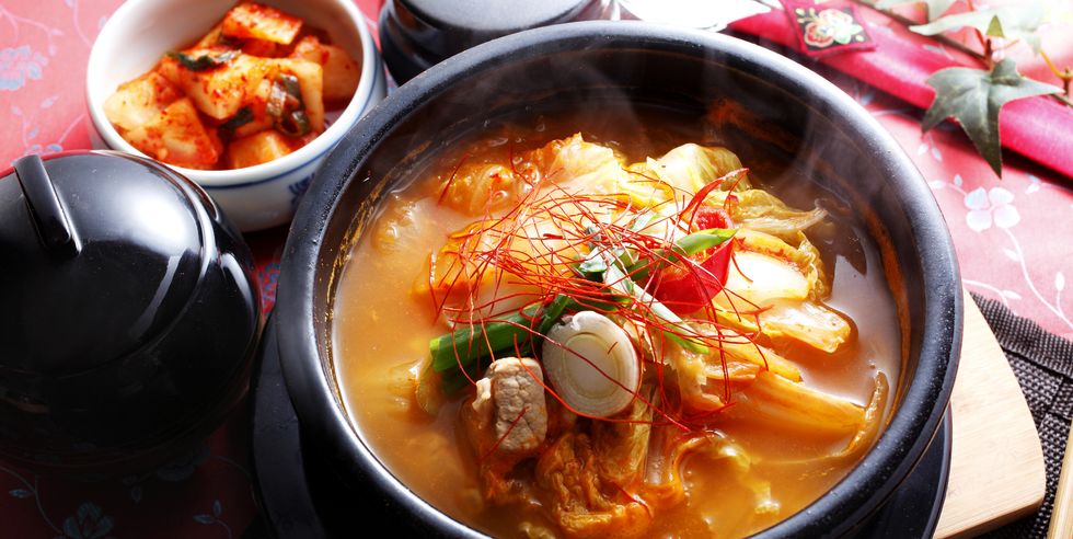 kimch pot,kimchi jjigae,korea food