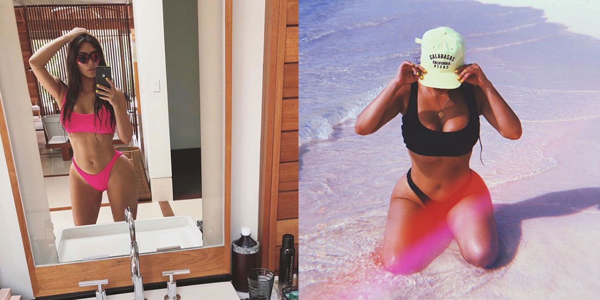 Kim Kardashian Can't Stop Posting Hot Bikini Pics - Kim K Swimsuit Vacation  Photos