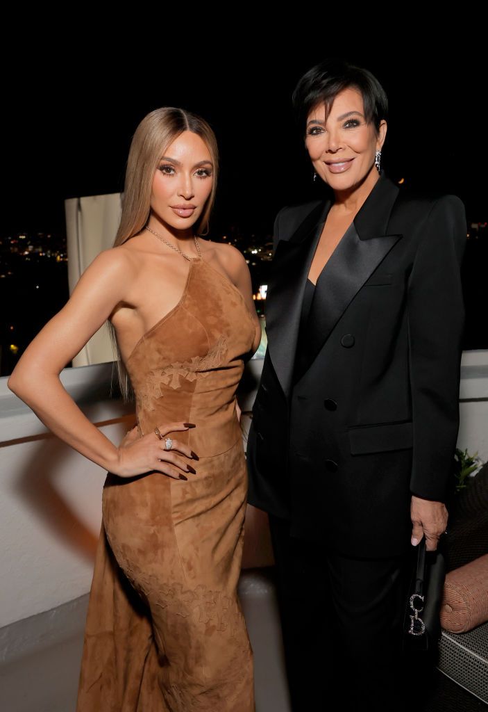 los angeles, california november 16 l r kim kardashian and kris jenner attend the gq men of the year party 2023 vip dinner at chateau marmont on november 16, 2023 in los angeles, california photo by emma mcintyregetty images for gq