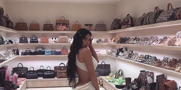 Kim Kardashian shares pics of her £500,000 bag wardrobe