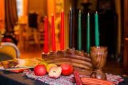 kinara candles for kwanzaa celebration