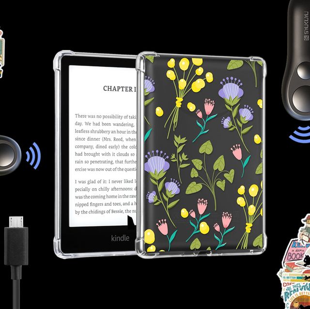 collage of kindle accessories