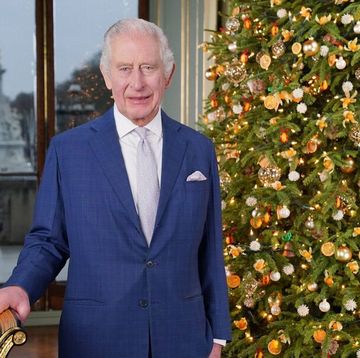 the king will deliver his christmas message in front of a living christmas tree