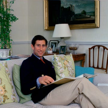 tetbury, united kingdom august 11 prince charles sitting in his living room at home in highgrove house photo by tim graham photo library via getty images