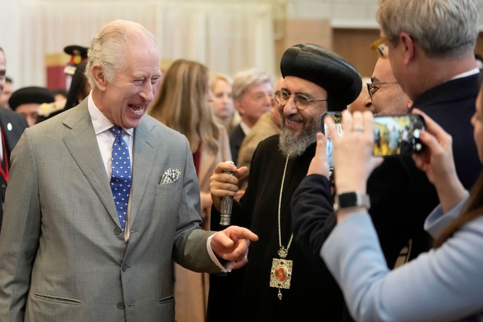 king charles iii attends an orthodox christmas service in stevenage