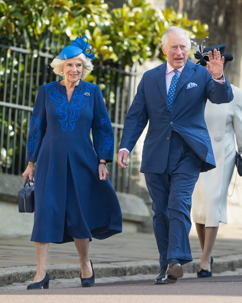 the british royal family attend easter mattins service