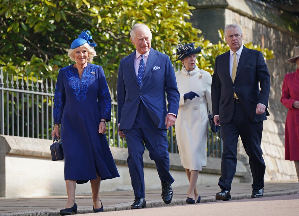 the british royal family attend easter mattins service